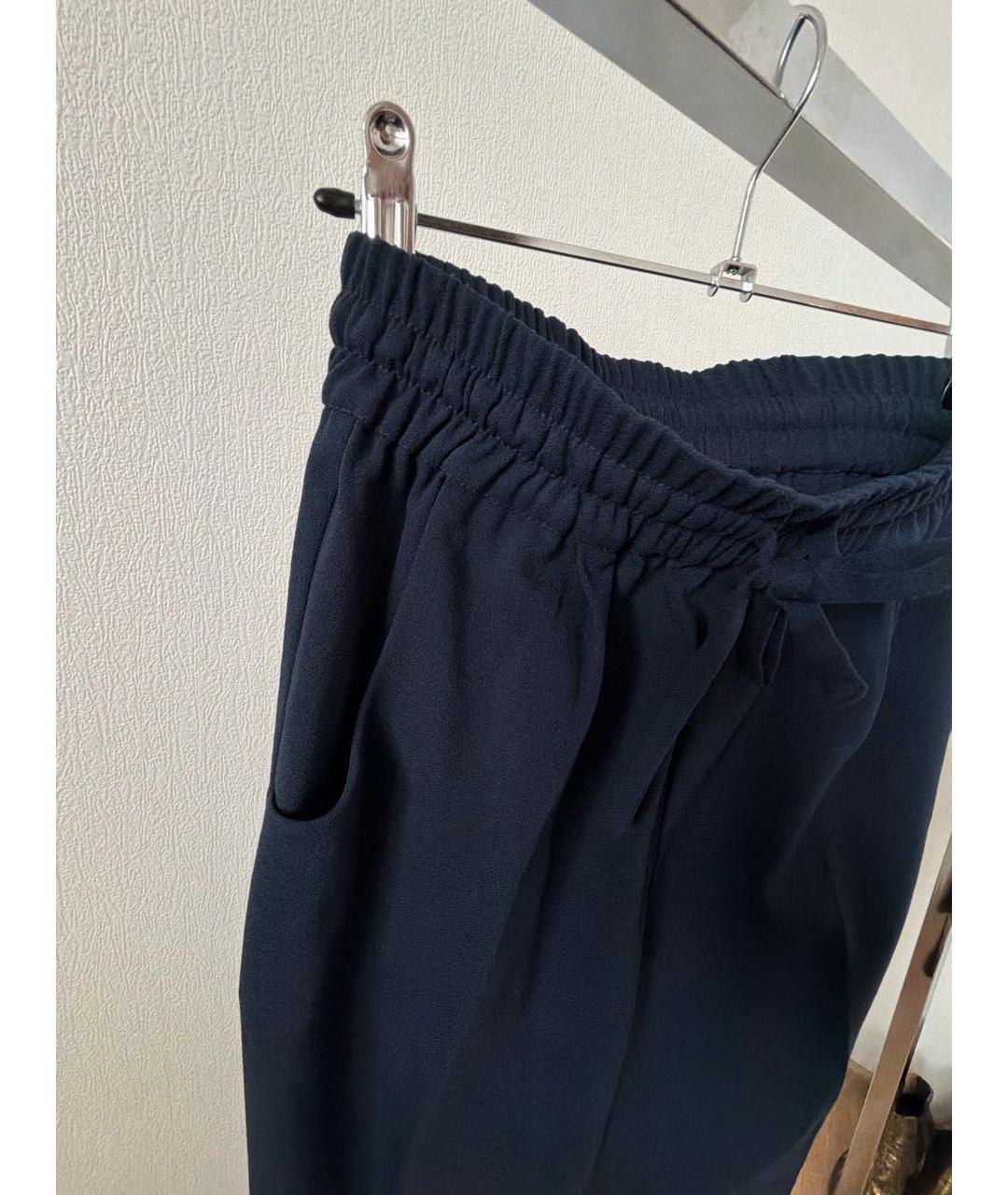 KITON Темно-синие шерстяные прямые брюки, фото 5
