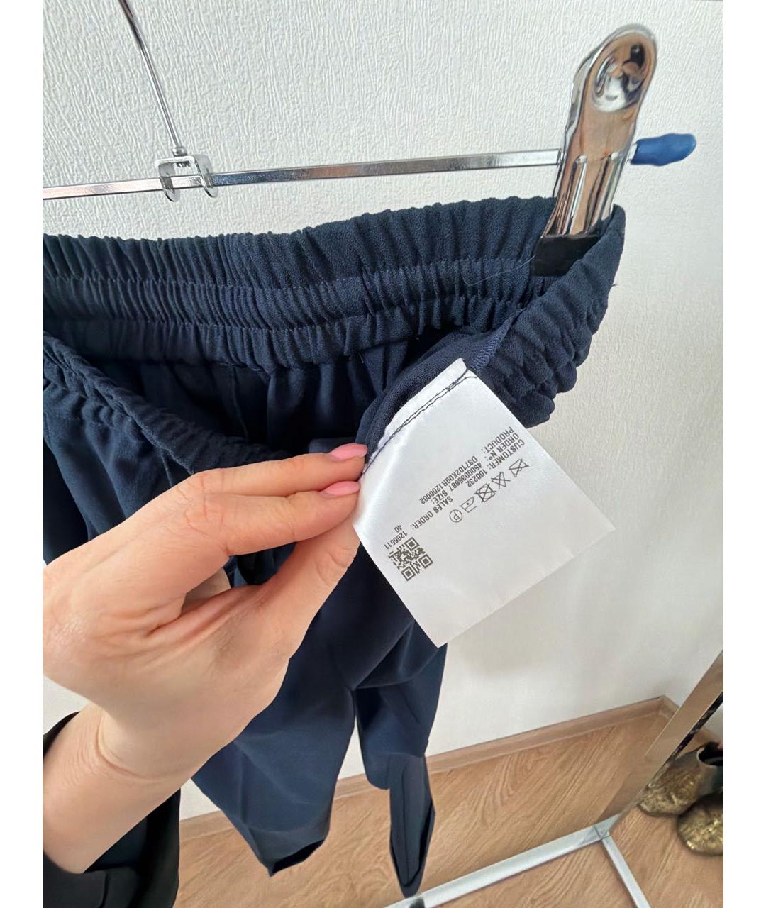 KITON Темно-синие шерстяные прямые брюки, фото 7