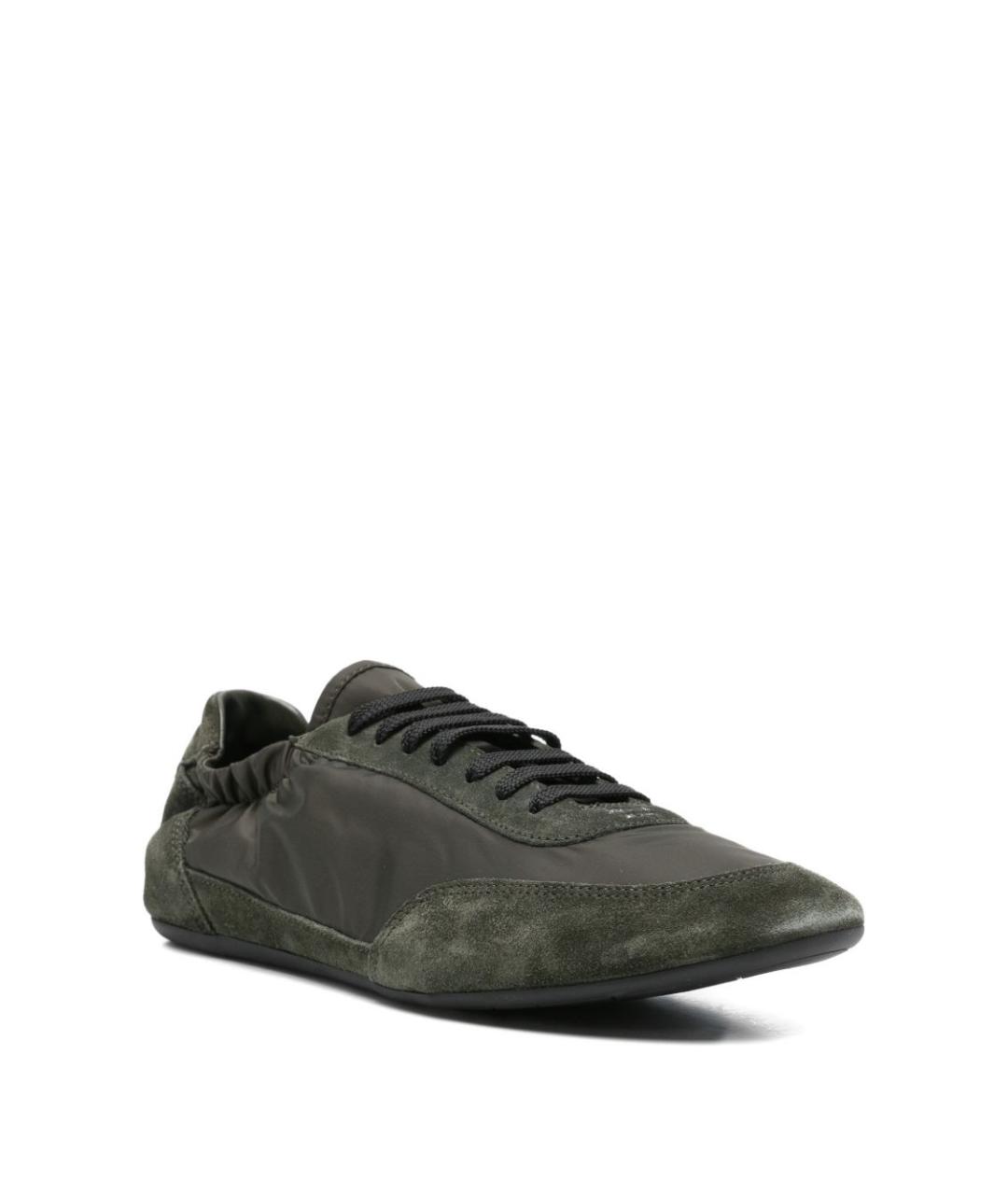 PRADA Зеленые низкие кроссовки / кеды, фото 2