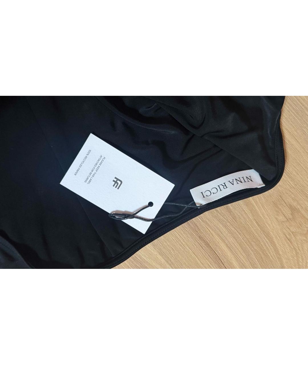 NINA RICCI Черное вискозное вечернее платье, фото 7