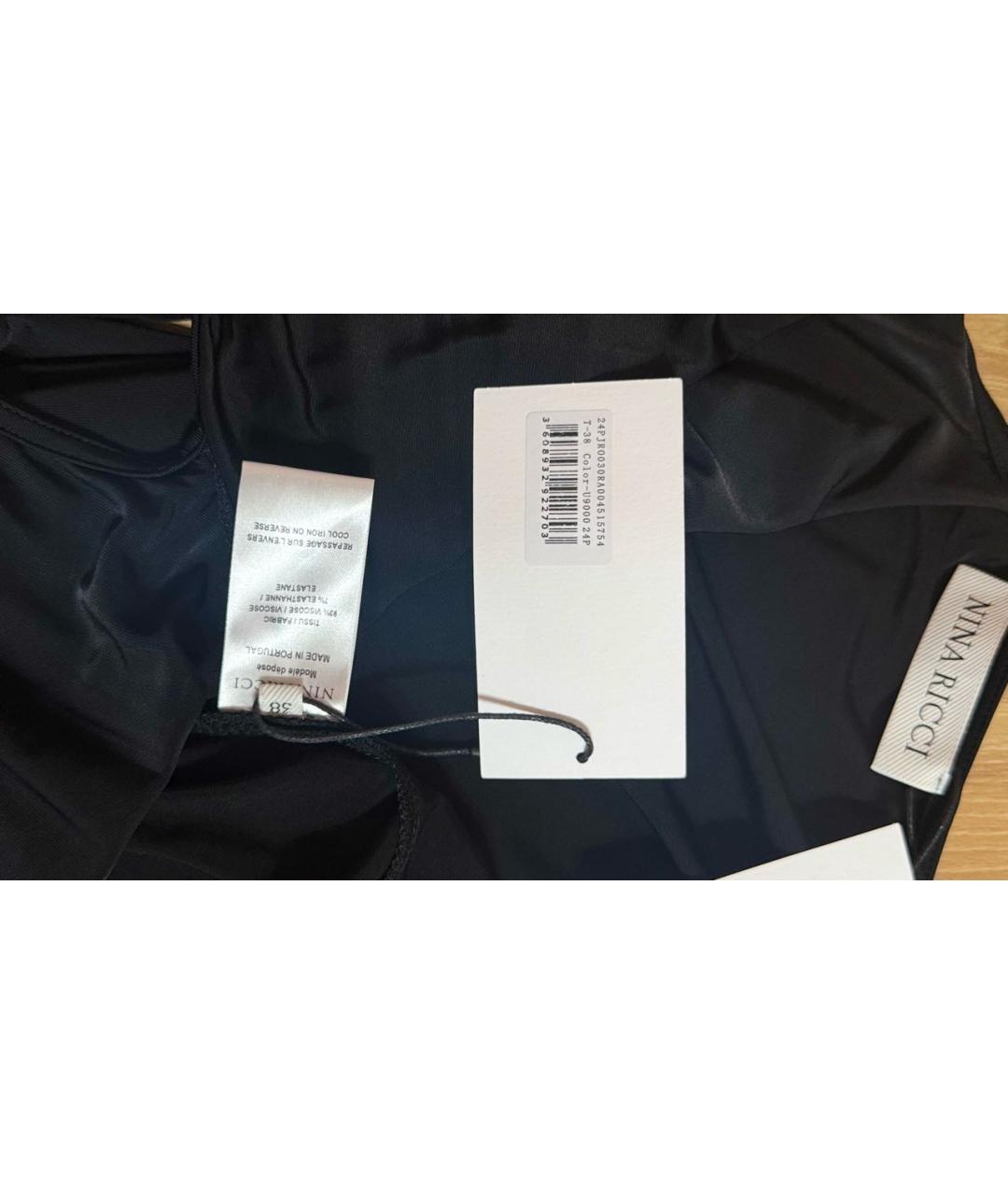 NINA RICCI Черное вискозное вечернее платье, фото 6