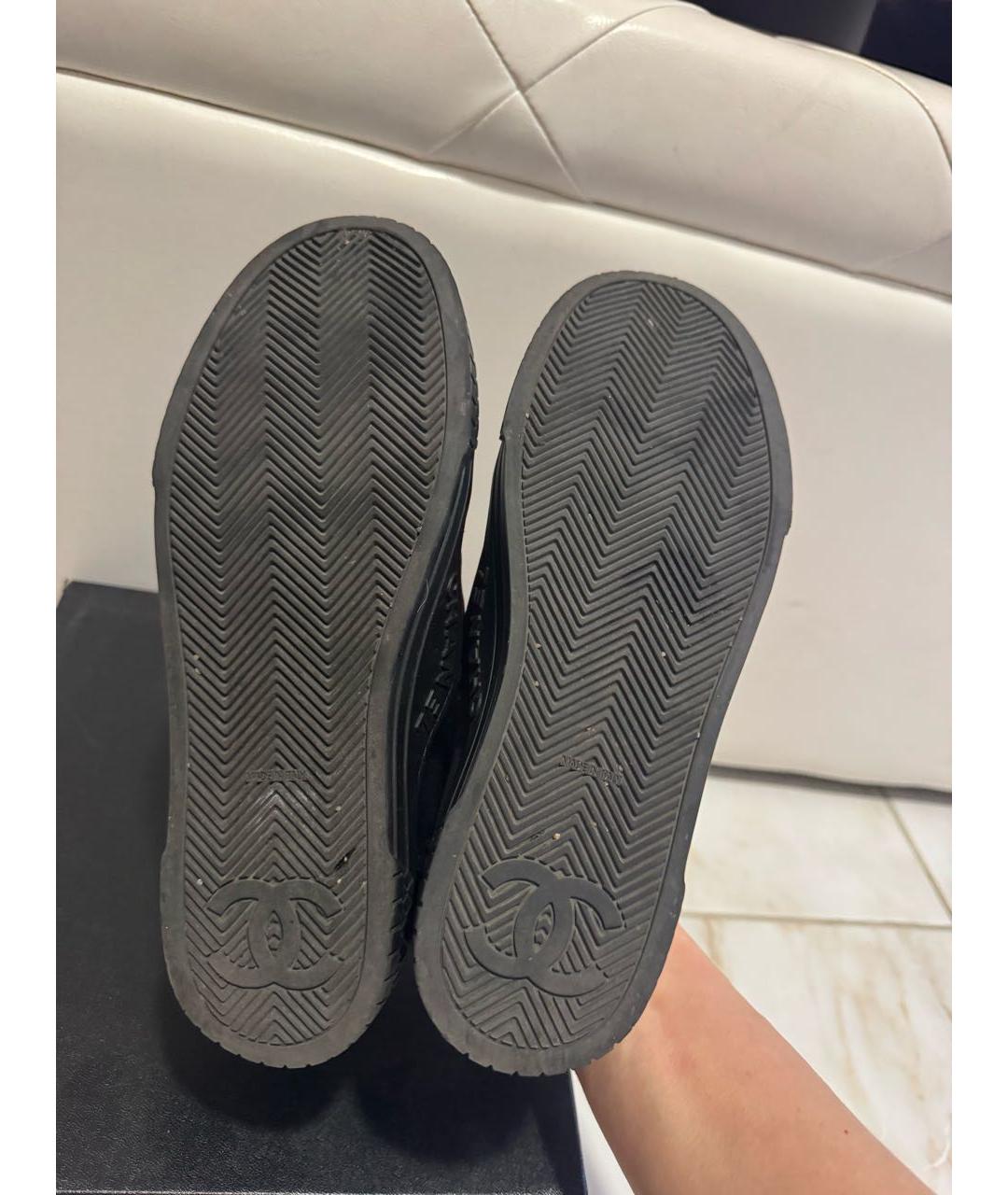 CHANEL Синие текстильные кеды, фото 7