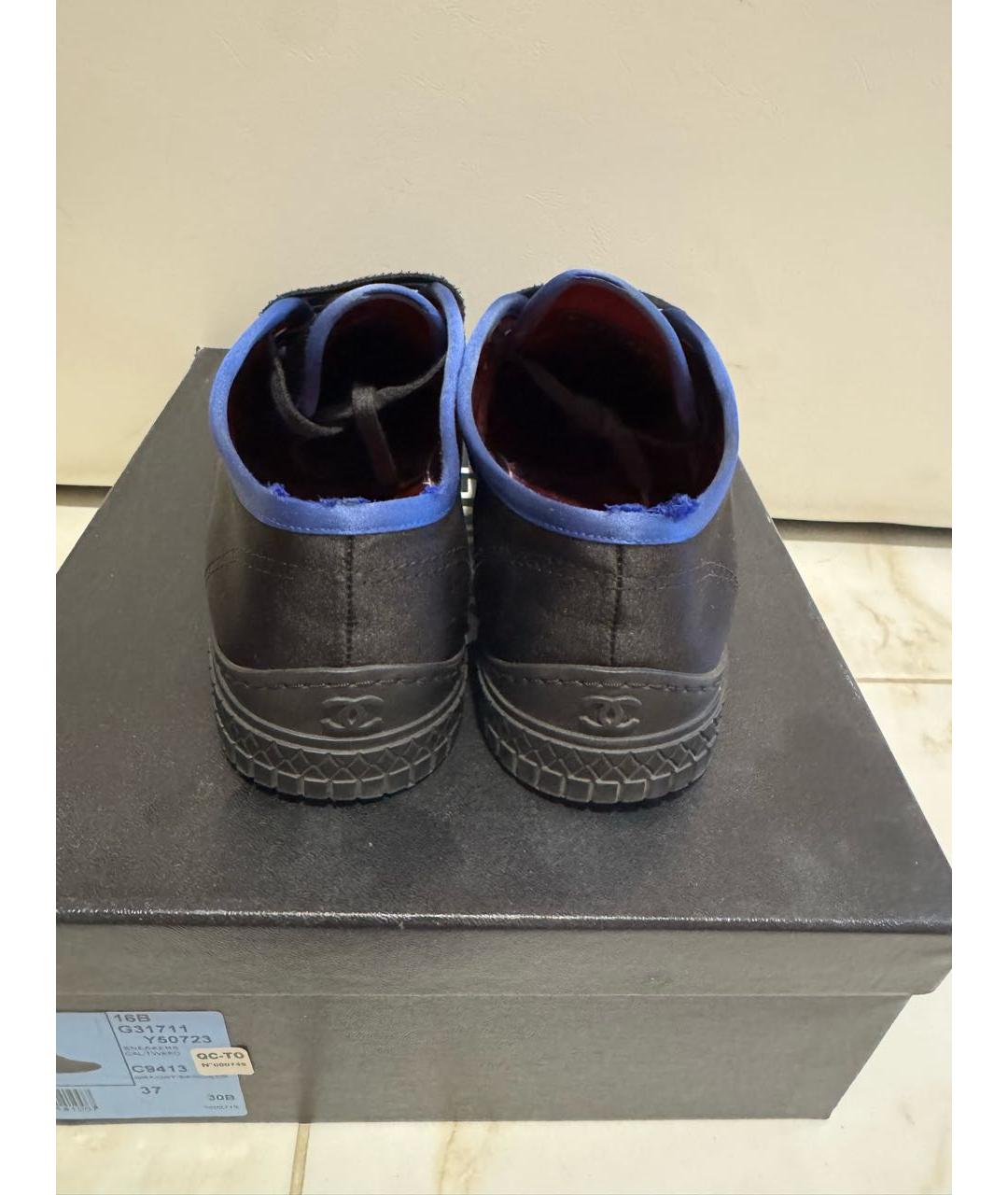 CHANEL Синие текстильные кеды, фото 4