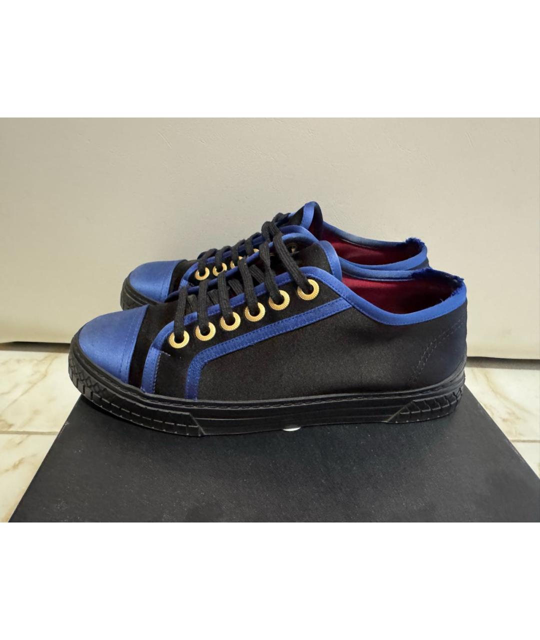 CHANEL Синие текстильные кеды, фото 5