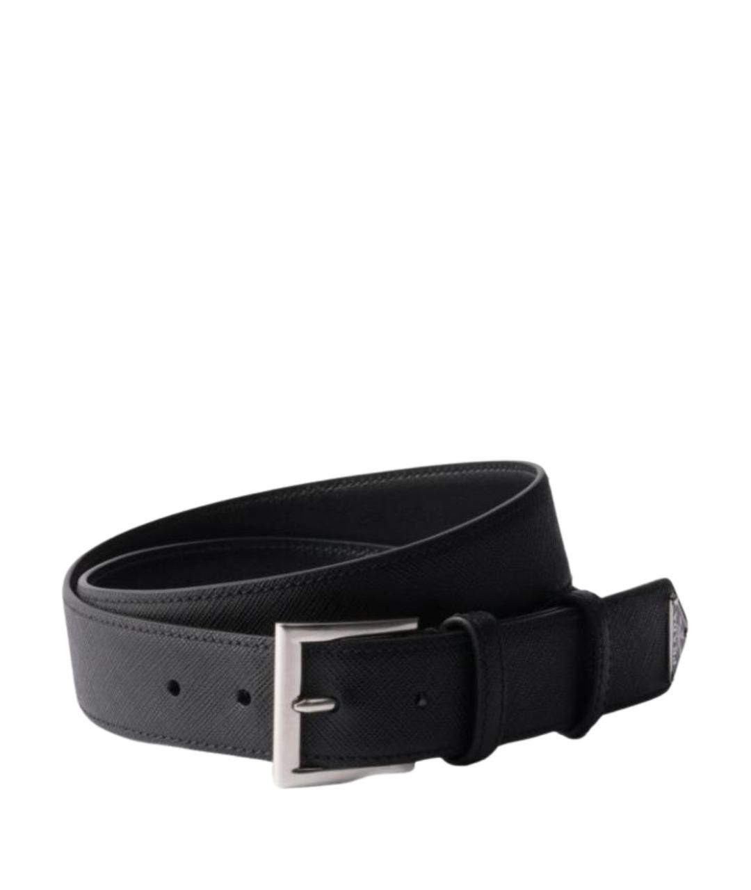 PRADA Черный кожаный ремень, фото 1