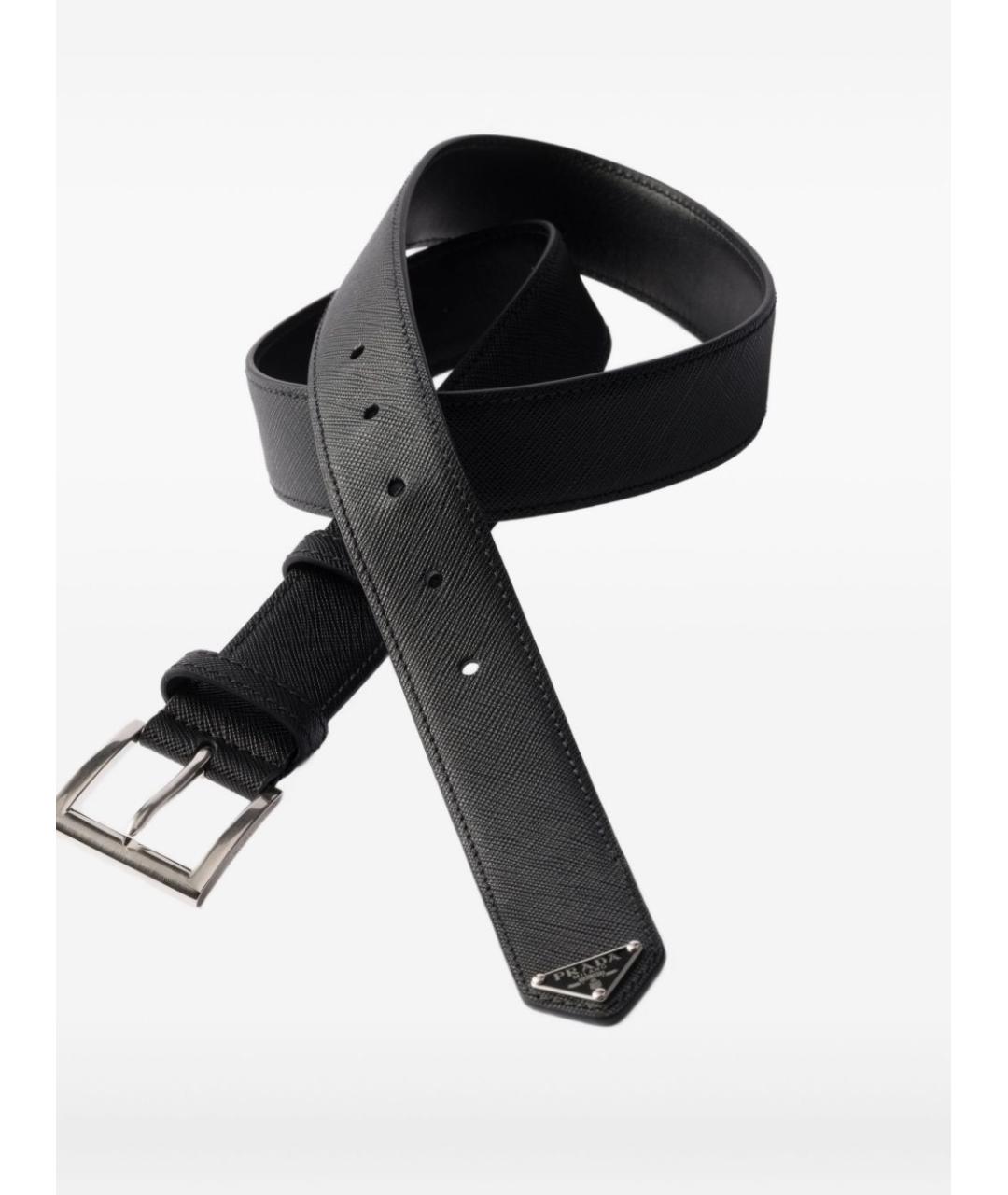 PRADA Черный кожаный ремень, фото 2