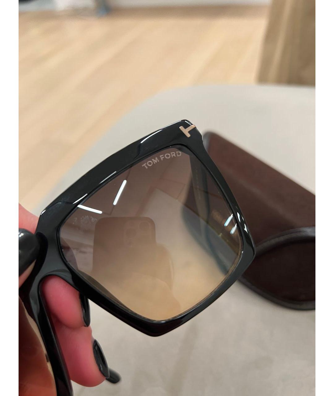 TOM FORD Коричневые пластиковые солнцезащитные очки, фото 4