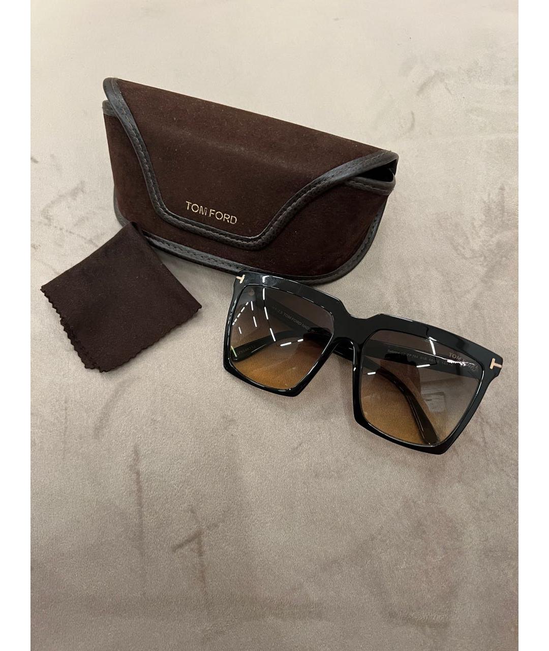 TOM FORD Коричневые пластиковые солнцезащитные очки, фото 5