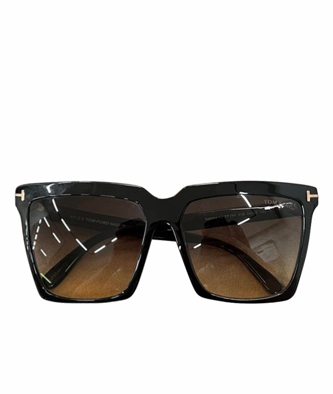 TOM FORD Коричневые пластиковые солнцезащитные очки, фото 1