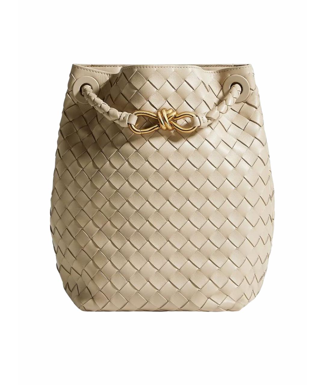 BOTTEGA VENETA Бежевая кожаная сумка тоут, фото 1