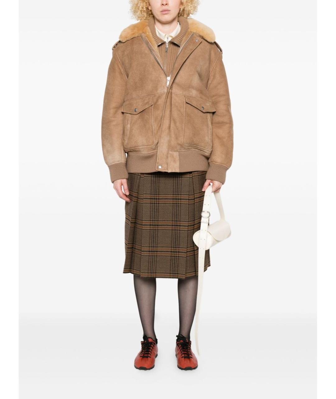 PRADA Бежевая замшевая куртка, фото 5