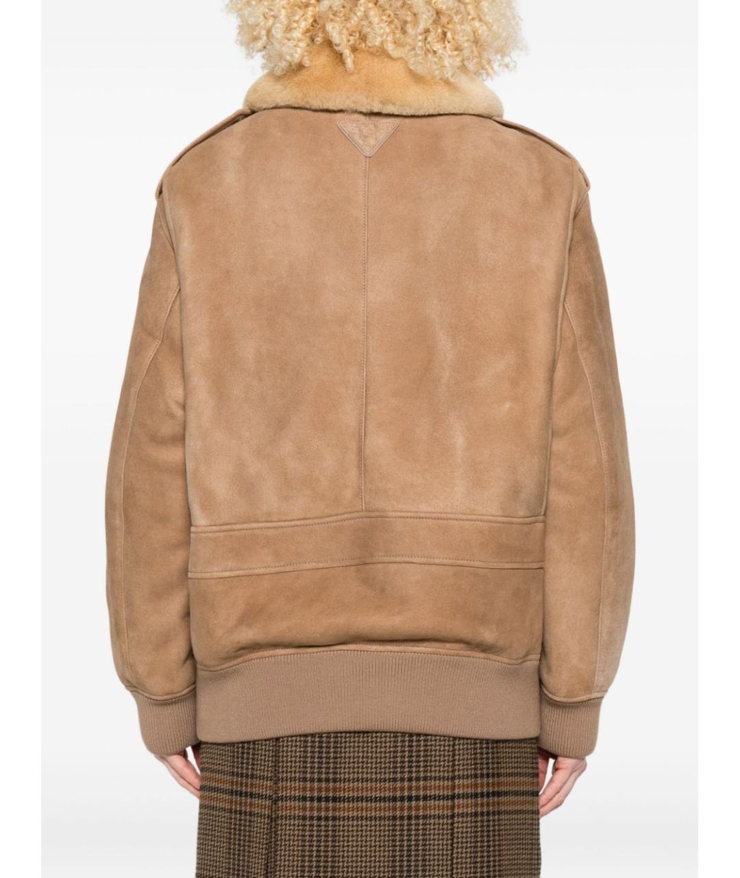 PRADA Бежевая замшевая куртка, фото 2