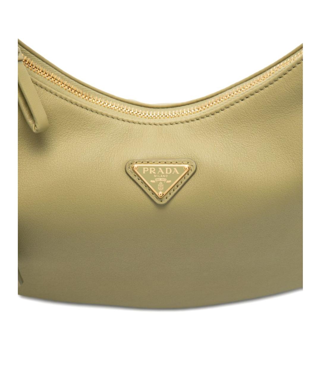 PRADA Зеленая кожаная сумка через плечо, фото 3