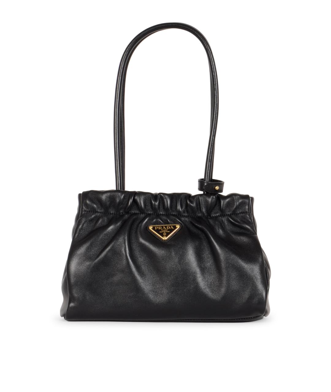 PRADA Черная кожаная сумка тоут, фото 1