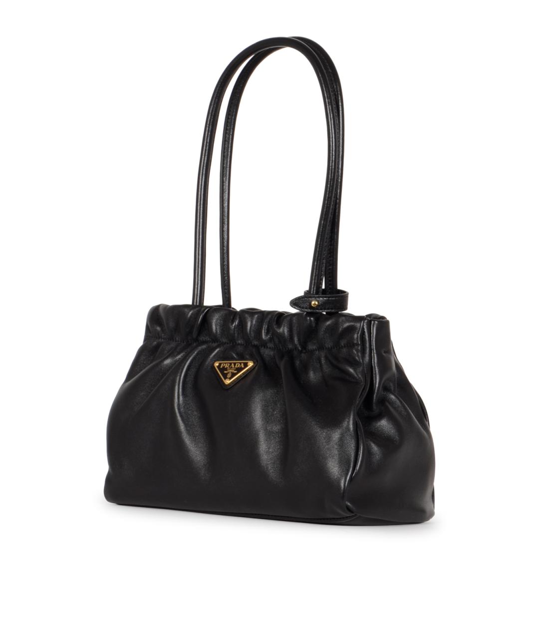 PRADA Черная кожаная сумка тоут, фото 2