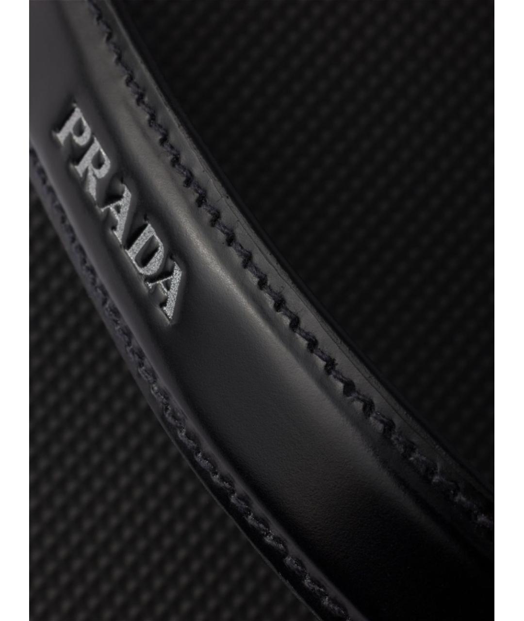 PRADA Черные кожаные шлепанцы, фото 3