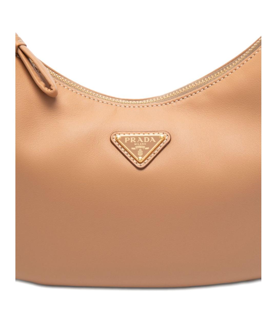 PRADA Бежевая кожаная сумка через плечо, фото 3