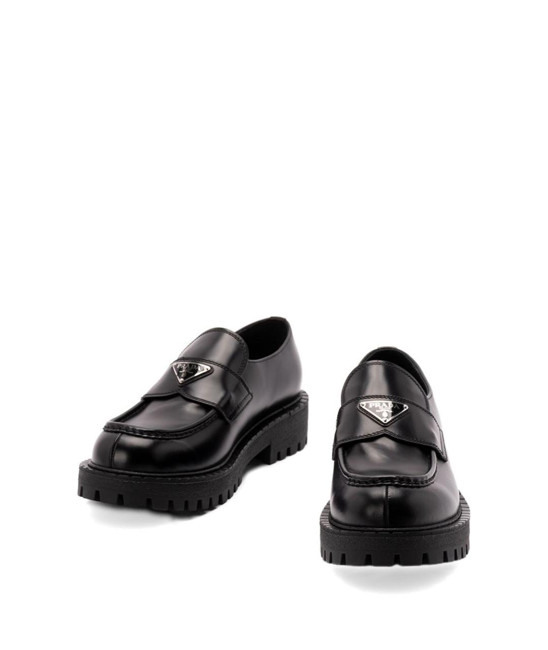 PRADA Черные кожаные лоферы, фото 3