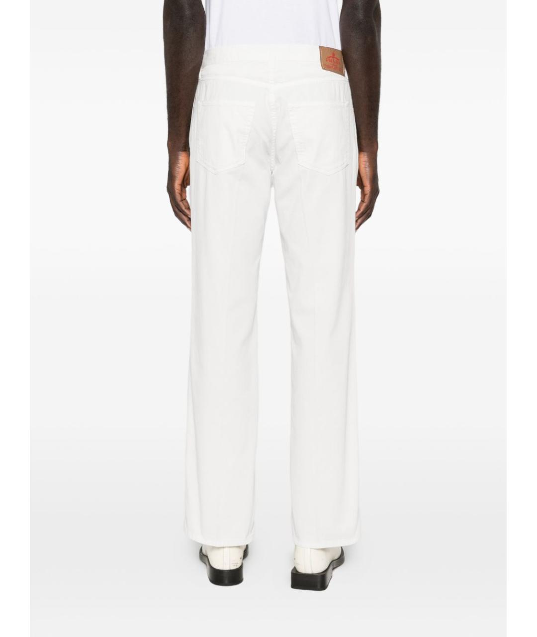 PRADA Белые хлопковые прямые джинсы, фото 5