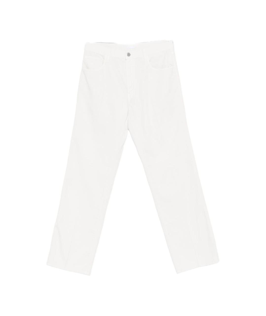 PRADA Белые хлопковые прямые джинсы, фото 1