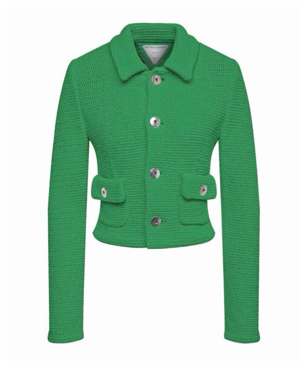 BOTTEGA VENETA Зеленый хлопковый жакет/пиджак, фото 5