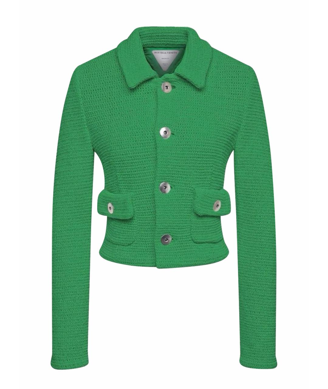 BOTTEGA VENETA Зеленый хлопковый жакет/пиджак, фото 1