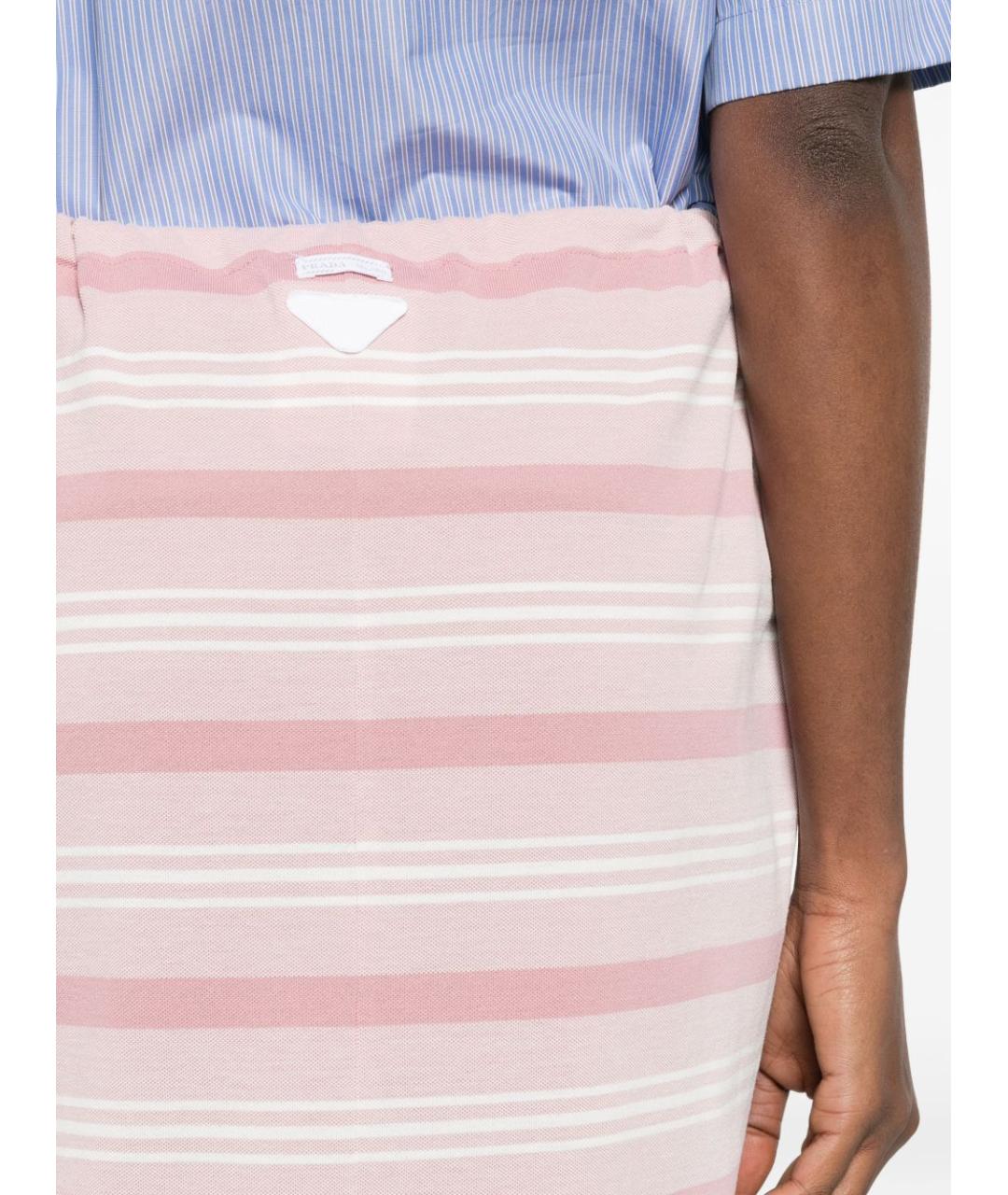 PRADA Розовая хлопковая юбка миди, фото 2