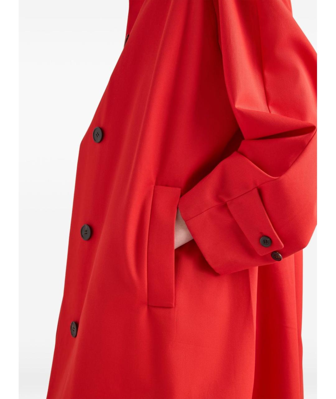 PRADA Красное хлопковое пальто, фото 4