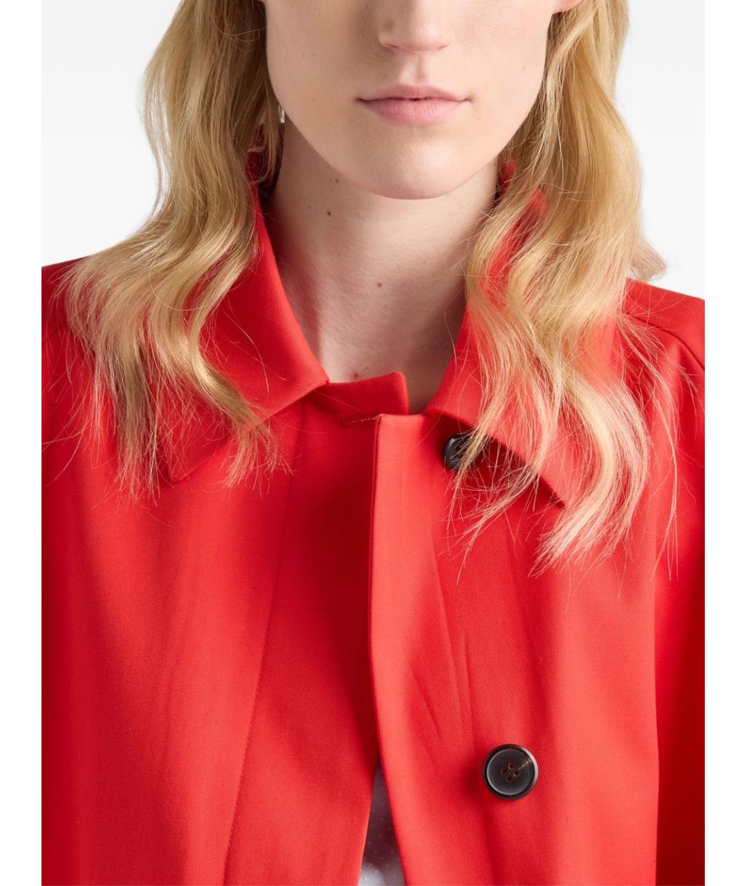 PRADA Красное хлопковое пальто, фото 5