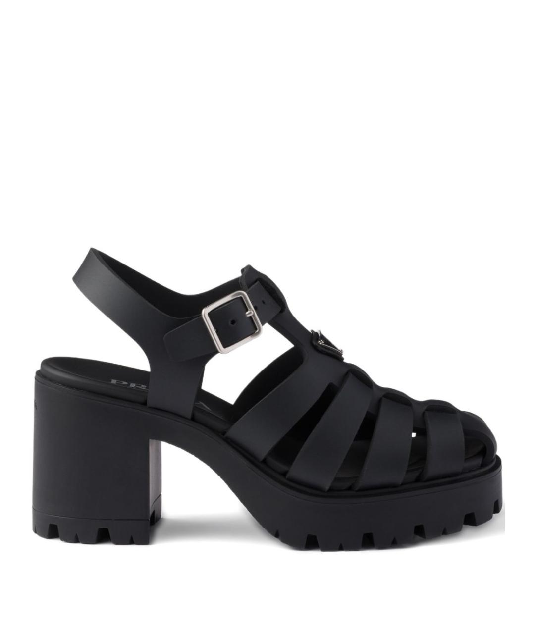 PRADA Черные босоножки, фото 1