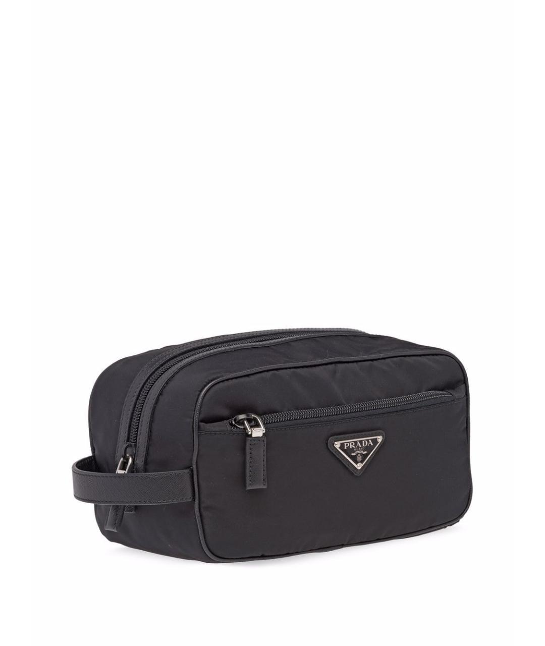 PRADA Черная синтетическая барсетка, фото 6