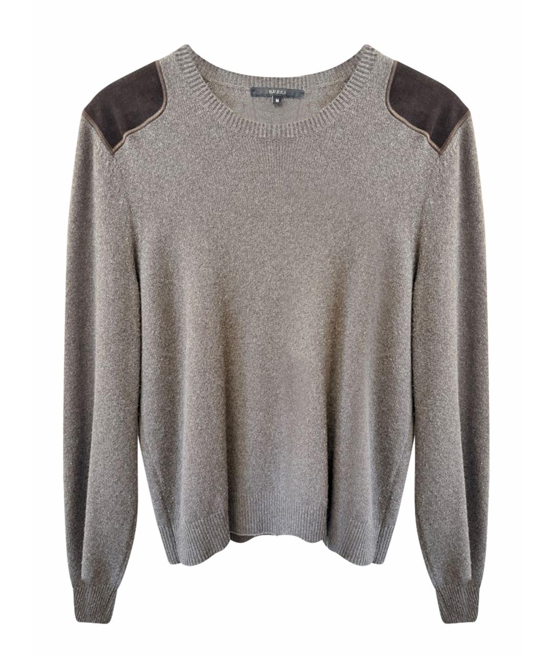 GUCCI Коричневый кашемировый джемпер / свитер, фото 1