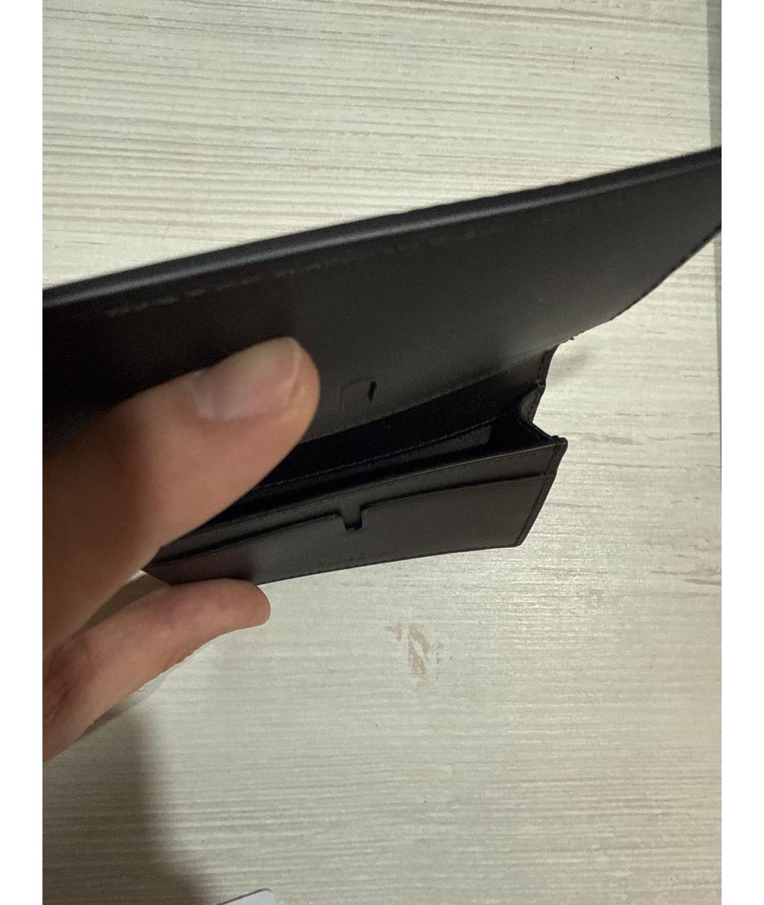 BURBERRY Черный кожаный кардхолдер, фото 3