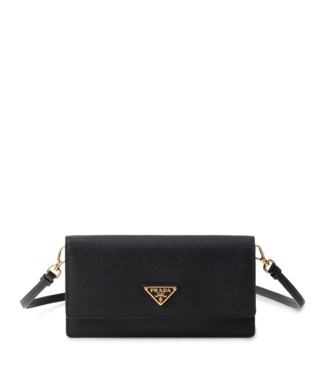 PRADA Черная кожаная сумка через плечо, фото 1