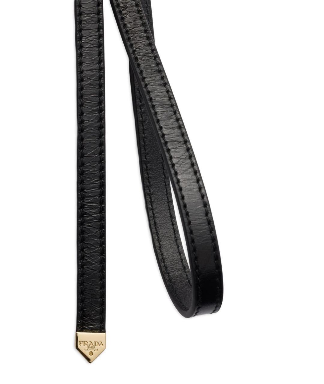 PRADA Черный кожаный ремень, фото 3