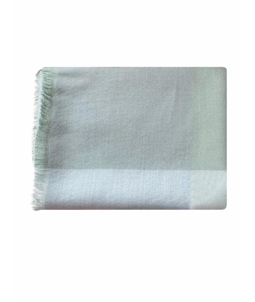 LORO PIANA Бирюзовый кашемировый платок, фото 1