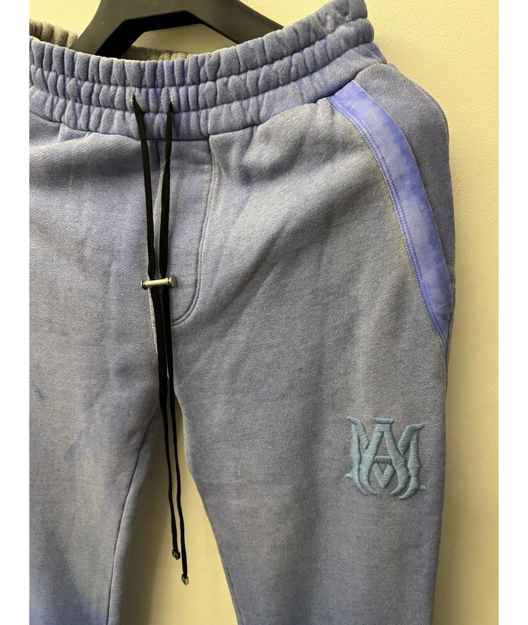 AMIRI Синие хлопковые повседневные брюки, фото 5