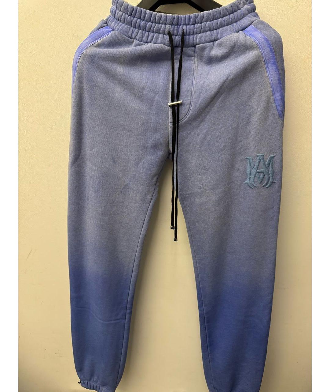 AMIRI Синие хлопковые повседневные брюки, фото 2