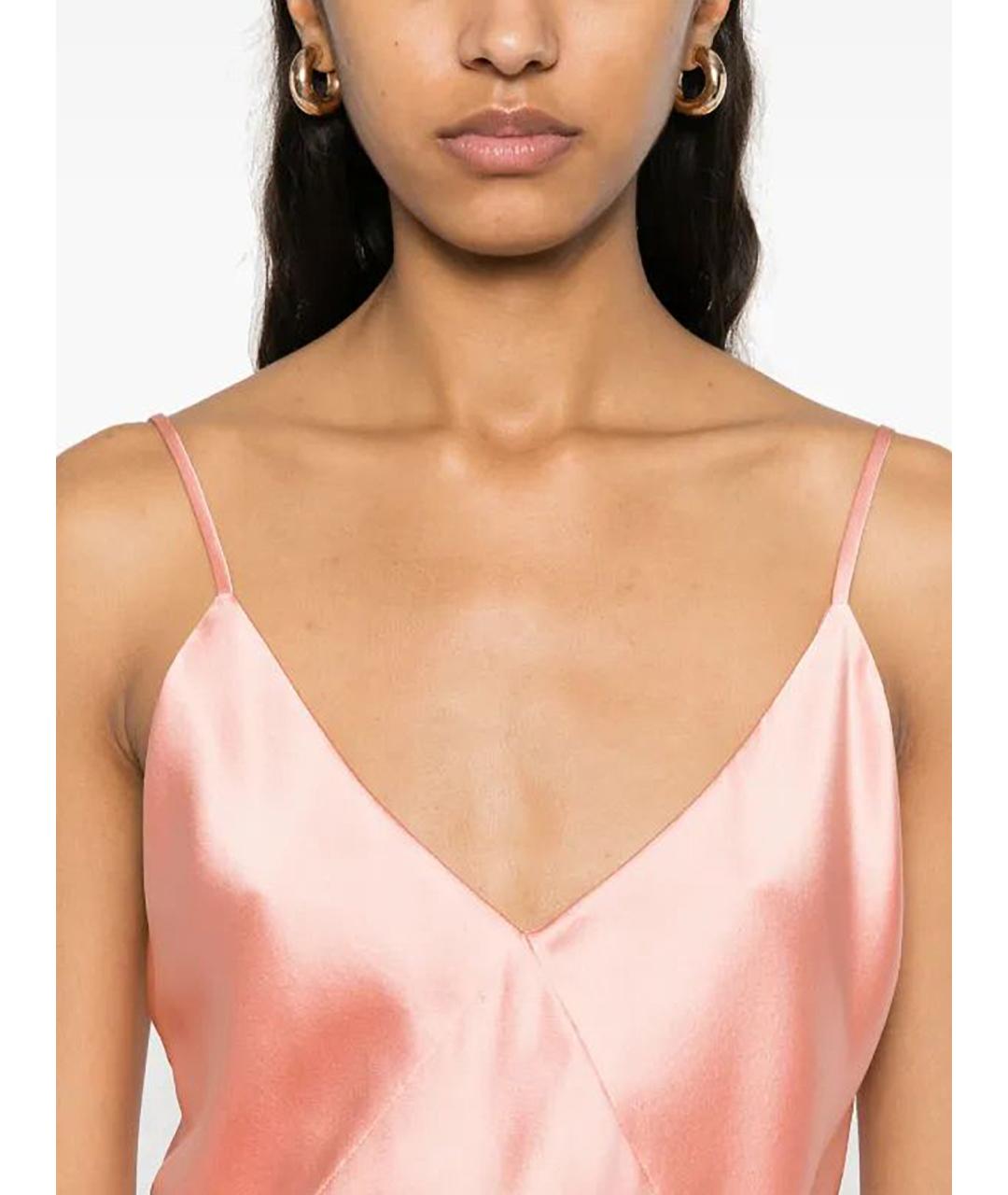 MAX MARA Розовая шелковая блузы, фото 2