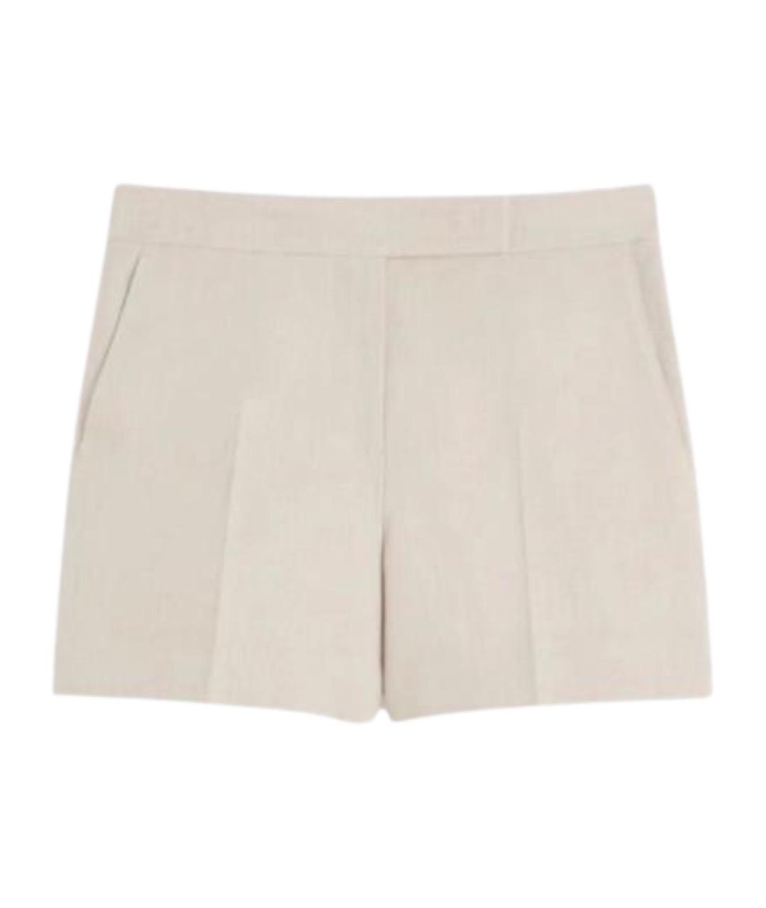 MAX MARA Бежевые льняные шорты, фото 1
