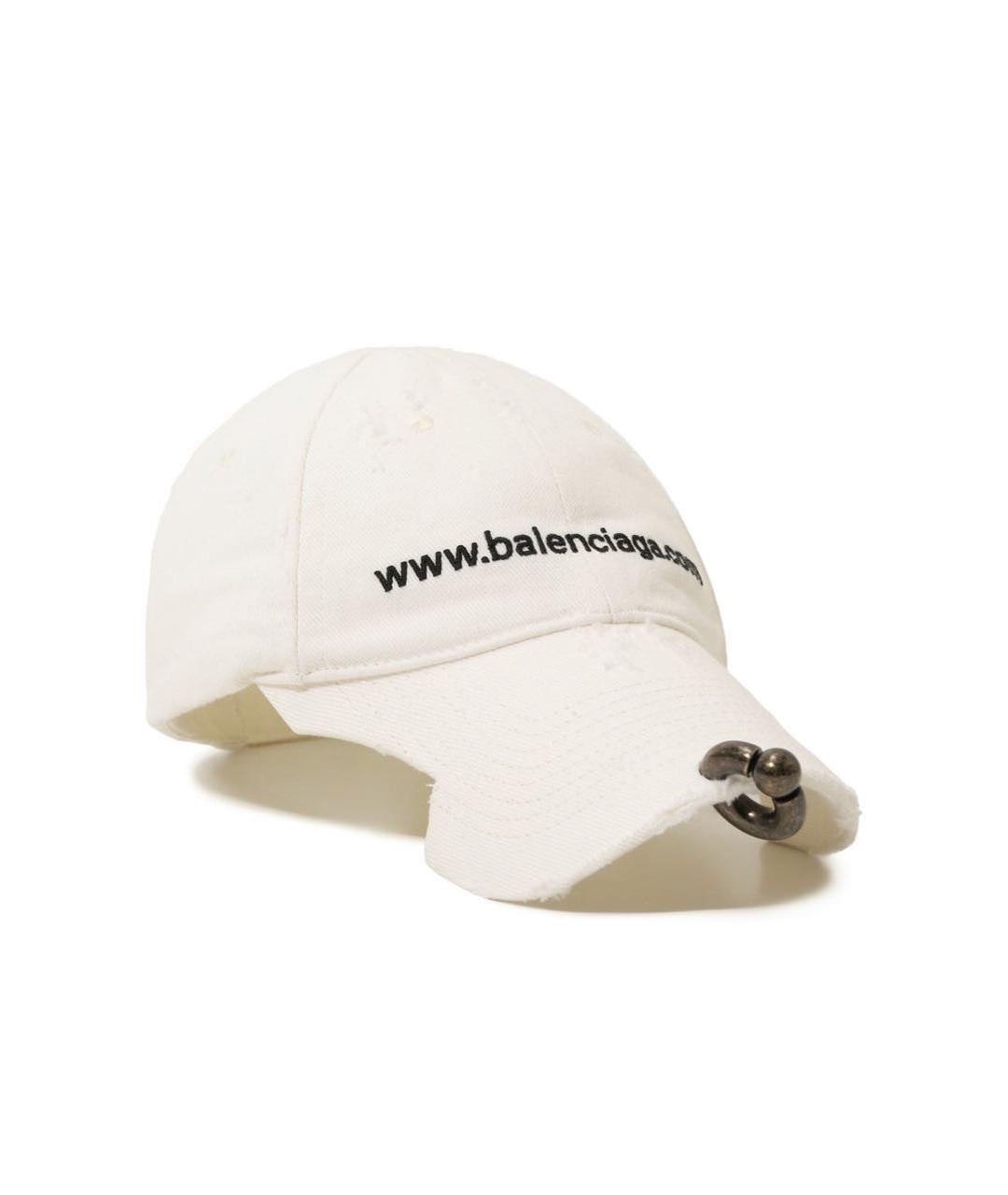 BALENCIAGA Белая хлопковая кепка/бейсболка, фото 4
