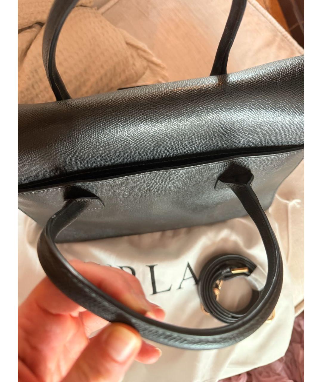 FURLA Черная кожаная сумка с короткими ручками, фото 6