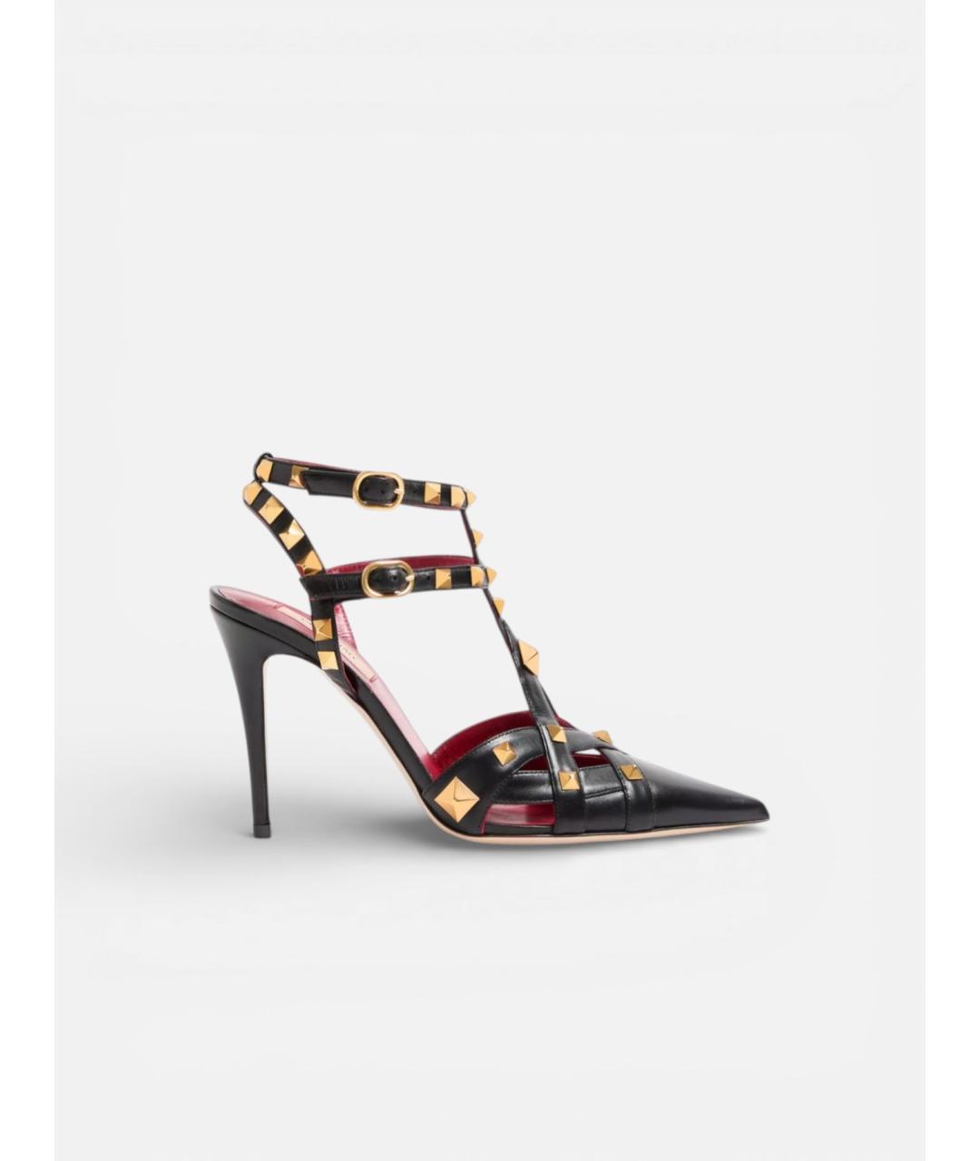 VALENTINO Черные кожаные сандалии, фото 5