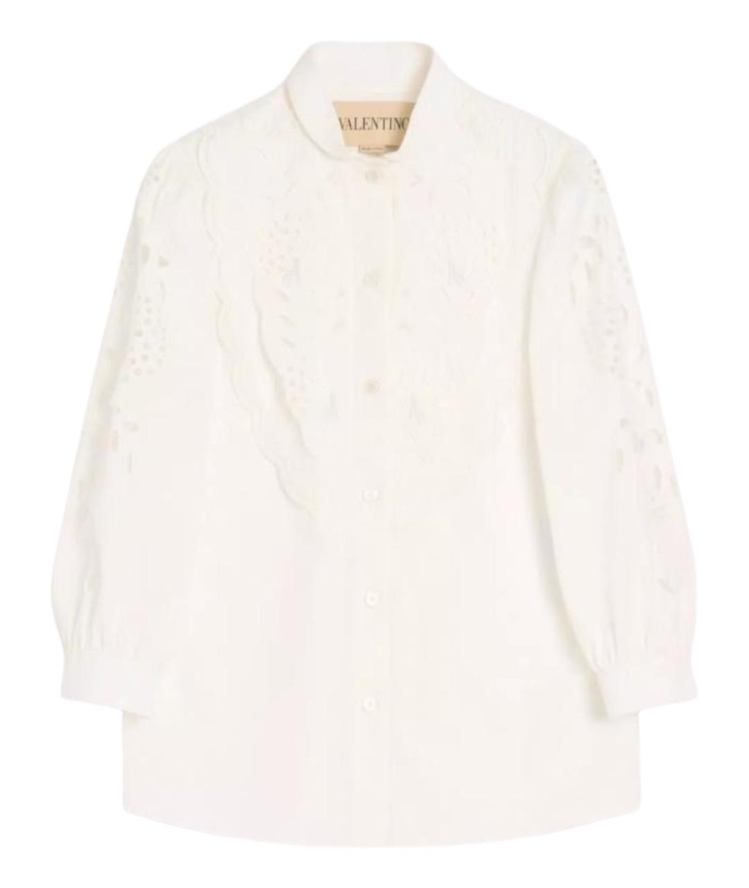 VALENTINO Белая хлопковая рубашка, фото 1