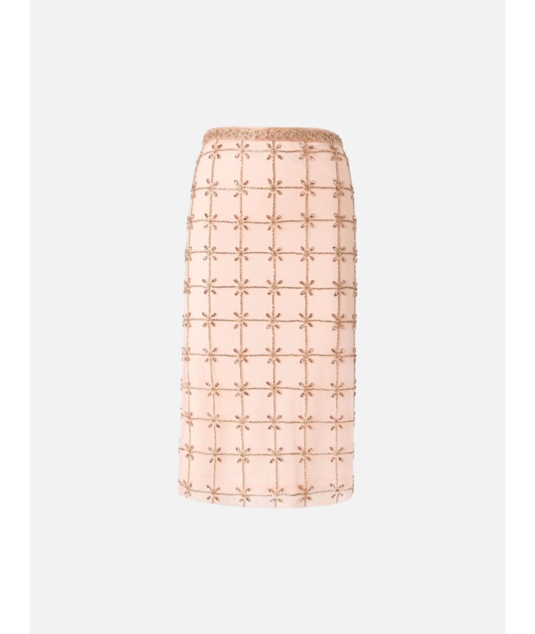 PINKO Бежевая полиэстеровая юбка миди, фото 7