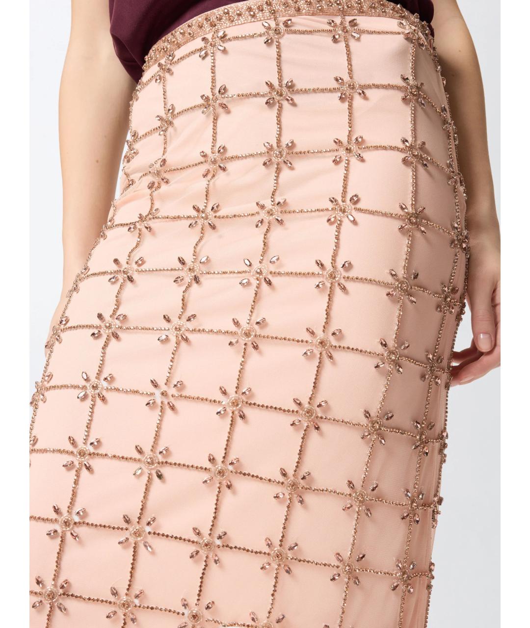 PINKO Бежевая полиэстеровая юбка миди, фото 5