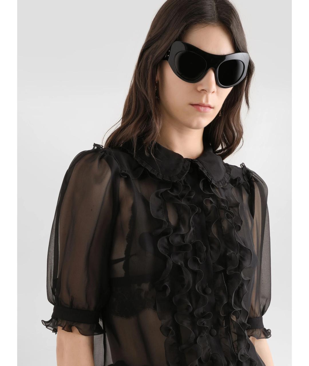 DOLCE&GABBANA Черная шелковая рубашка, фото 3