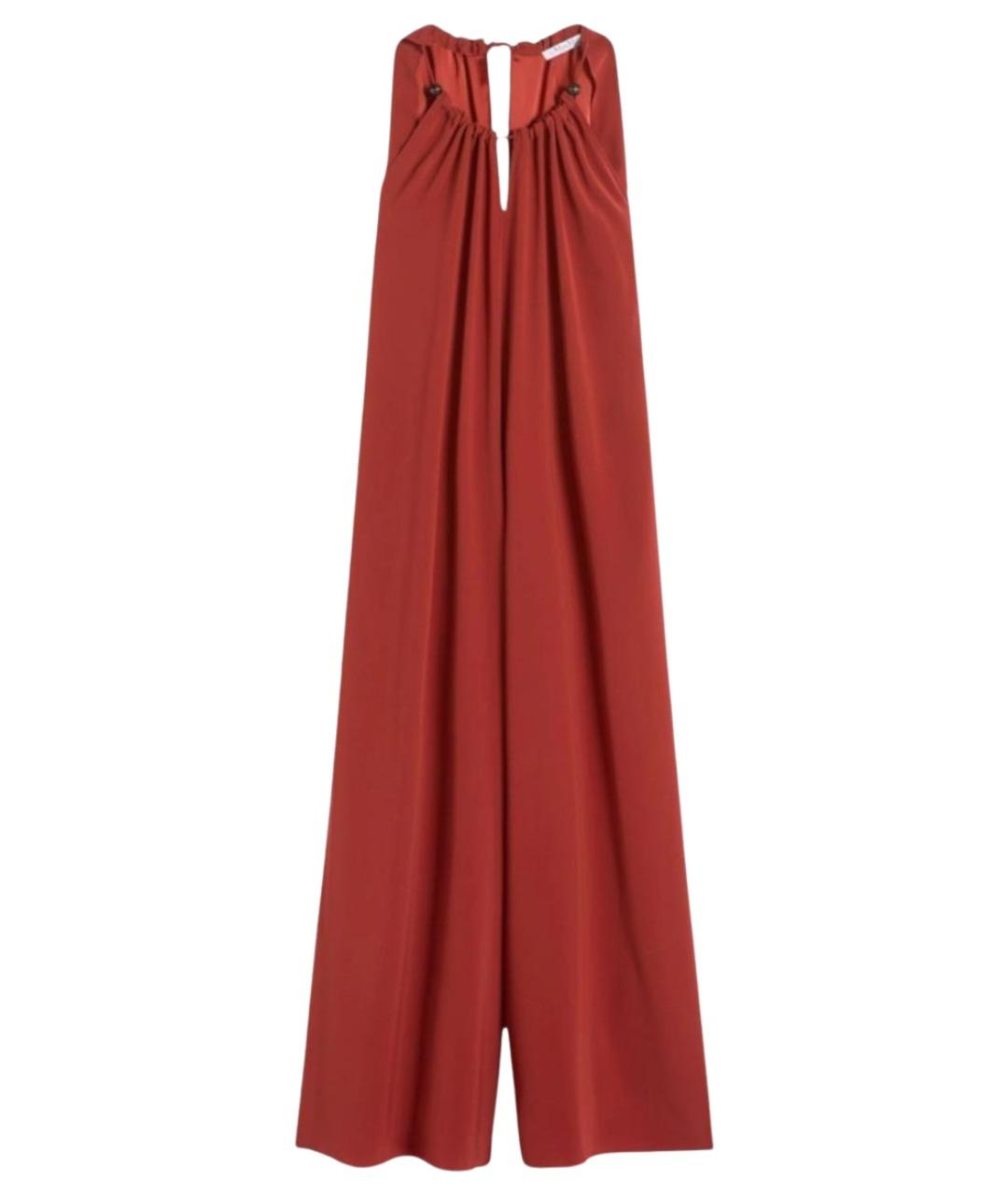 MAX MARA Красный ацетатный комбинезон, фото 1