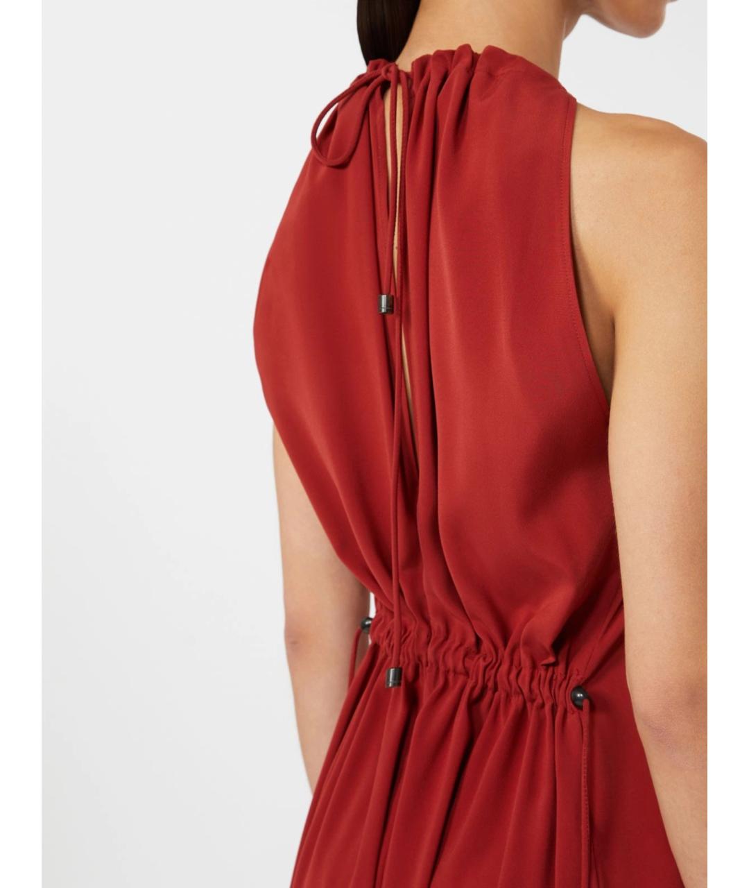 MAX MARA Красный ацетатный комбинезон, фото 5