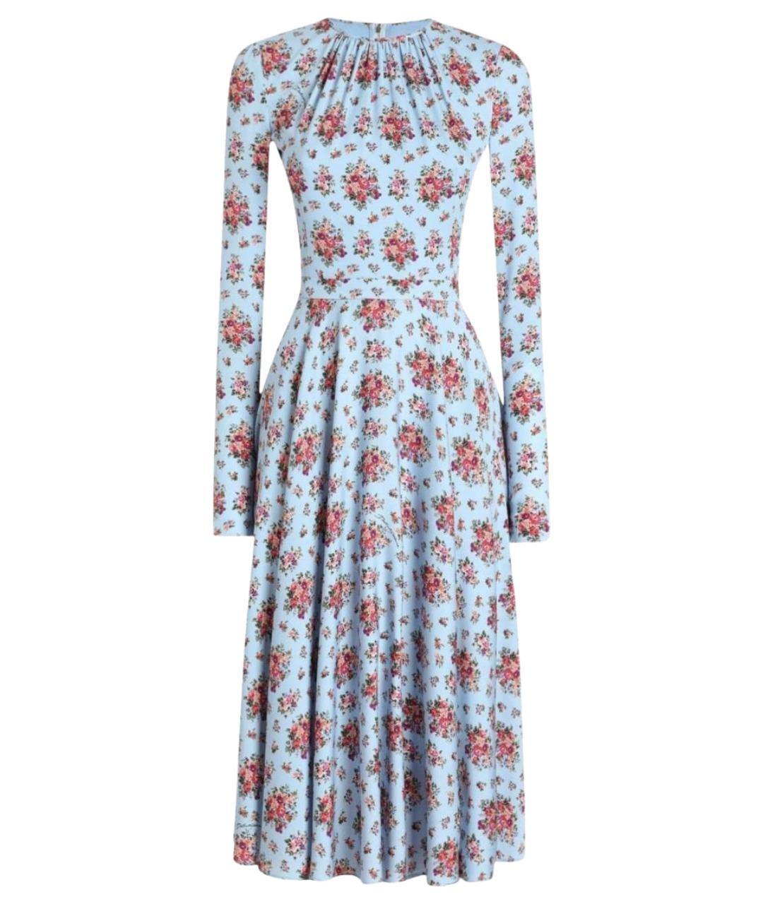 DOLCE&GABBANA Мульти шелковое коктейльное платье, фото 1